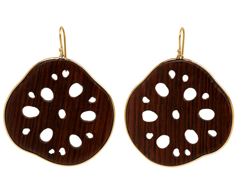 Annette Ferdinandsen Rosewood Lotus Root Earrings