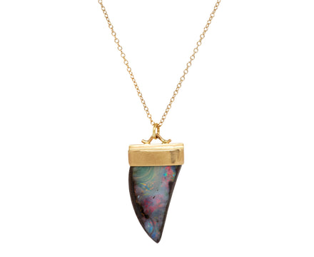 Boulder Opal Amazon Claw Pendant Necklace