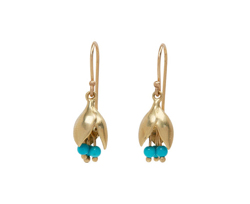 Turquoise Allium Bud Earrings