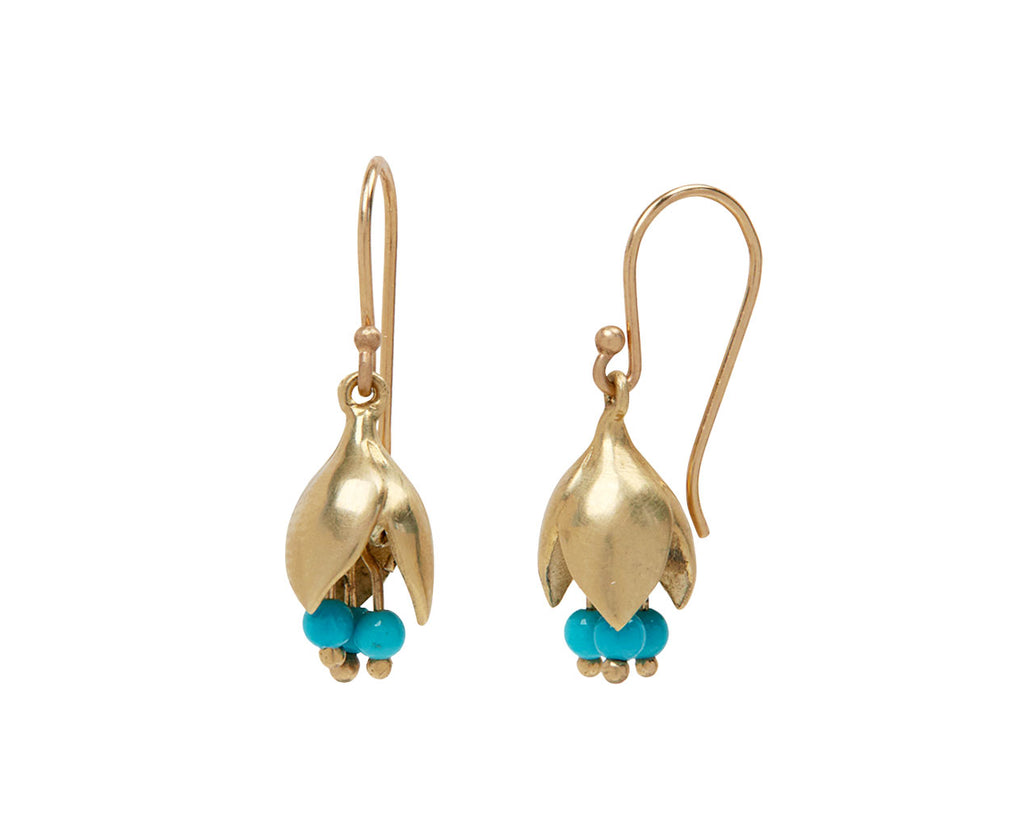 Turquoise Allium Bud Earrings
