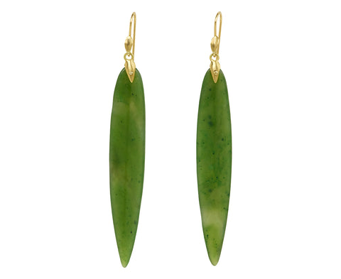 Annette Ferdinandsen Jade Leaf Earrings