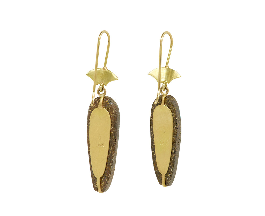 Annette Ferdinandsen Boulder Opal Arrowhead Drop Earrings - Back View