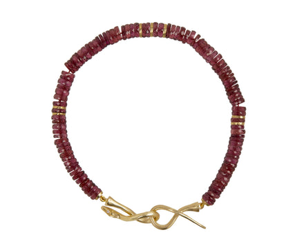 Annette Ferdinandsen Garnet and Diamond Boa Bracelet