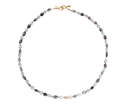 Lightning Ridge Opal and Pearl Boa Necklace
