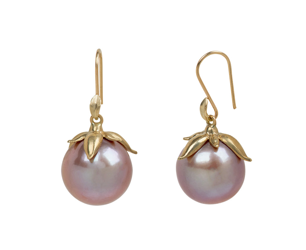 Annette Ferdinandsen Large Pink Pearl Berry Earrings - Side View