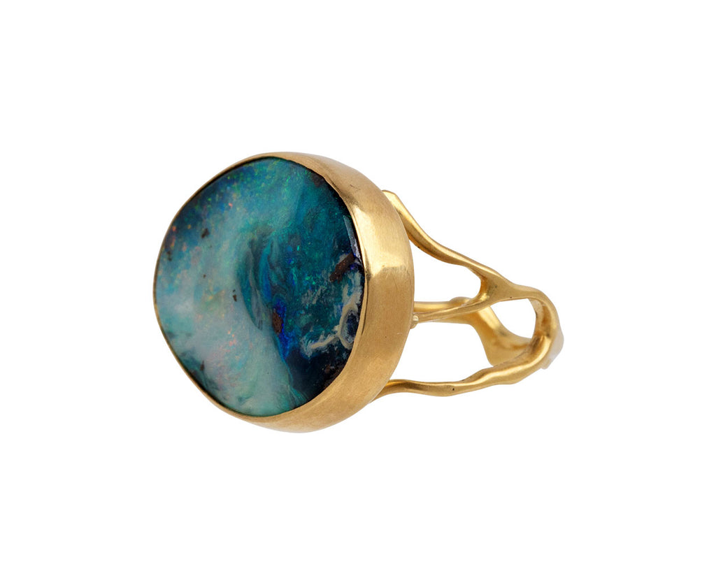 Ferdinandsen Aurora Borealis Boulder Opal Branch Ring