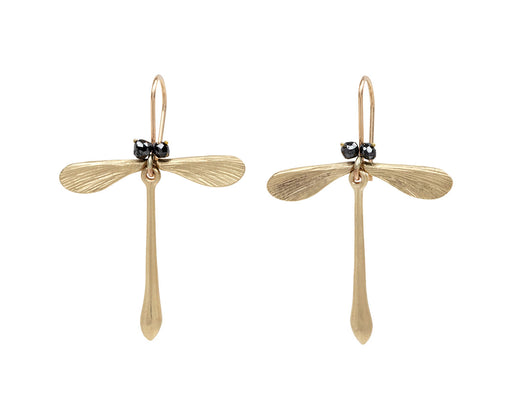 Black Diamond Damsel Fly Earrings