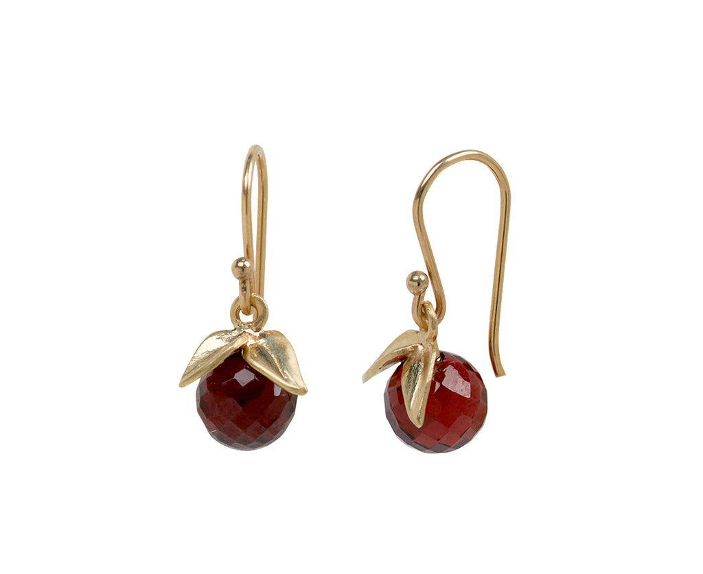Annette Ferdinandsen Garnet Apple of Eden Earrings - Side View