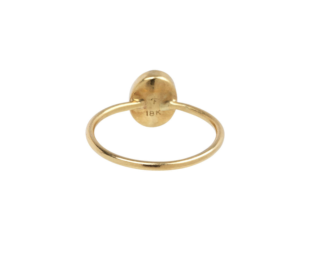 Blue Star Sapphire Egg Stacker Ring