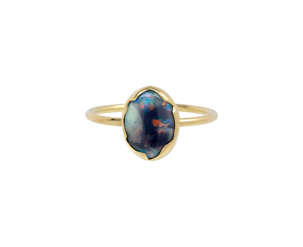 Lightning Ridge Opal Egg Stacker Ring