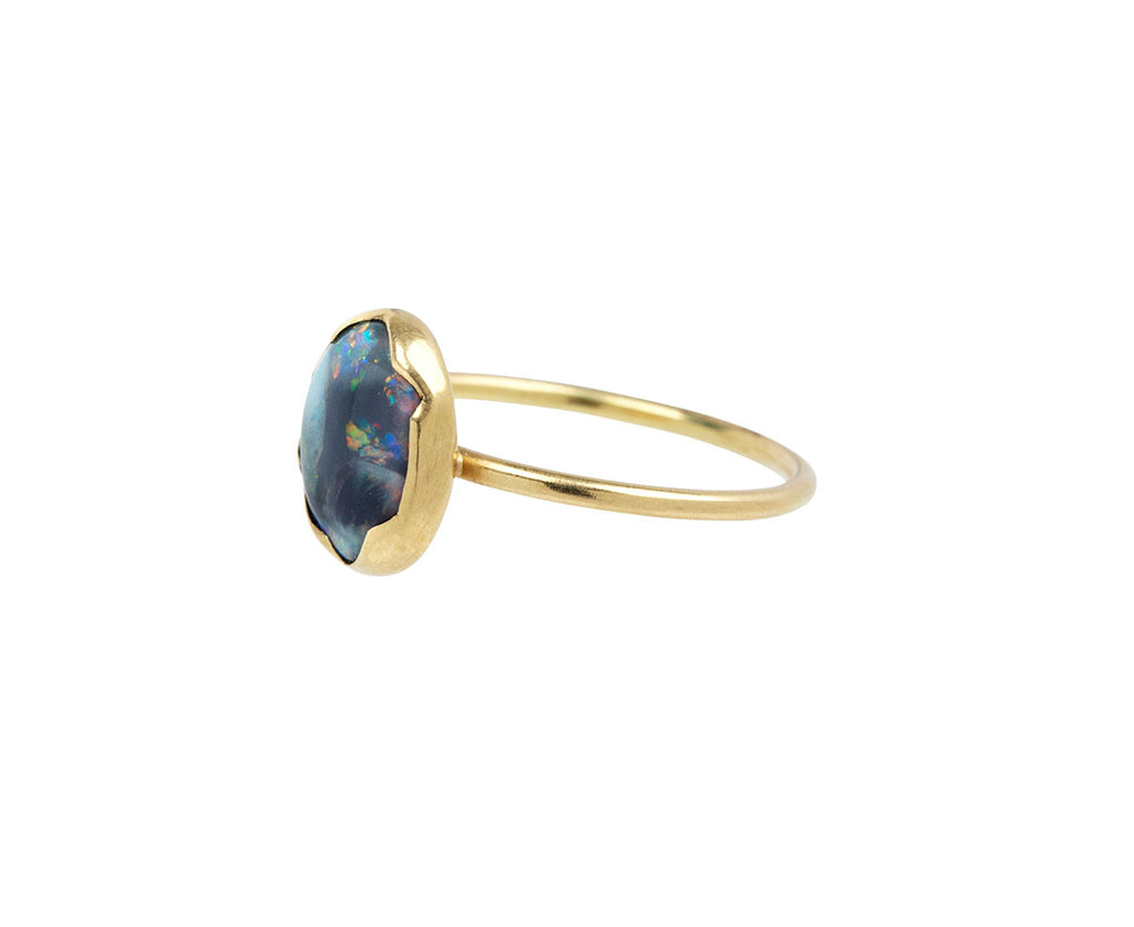 Lightning Ridge Opal Egg Stacker Ring