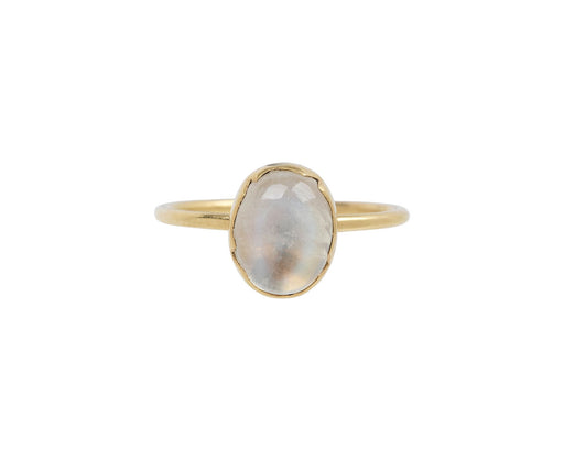 Rainbow Moonstone Egg Stacker Ring