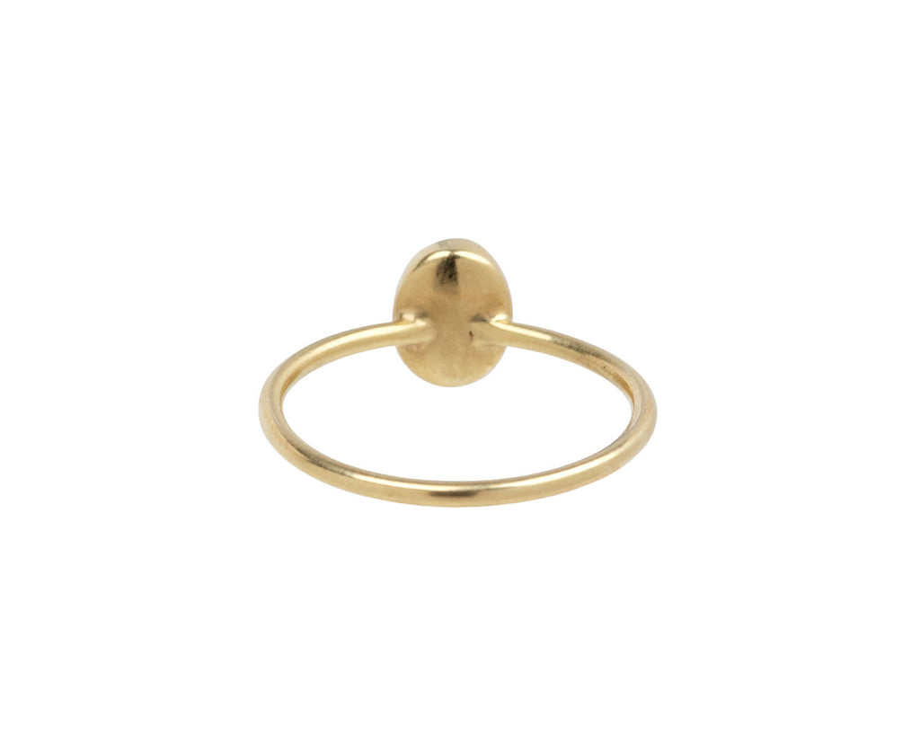 Dark Lightning Ridge Opal Egg Stacker Ring