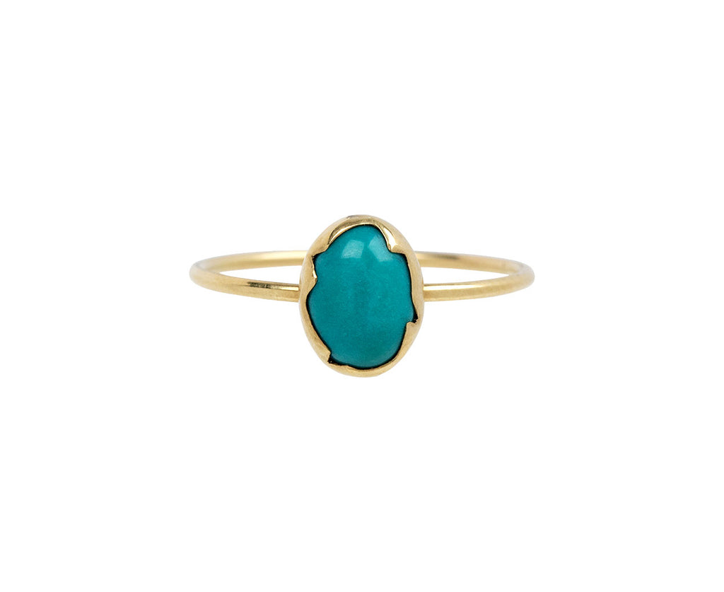 Sleeping Beauty Turquoise Egg Stacker Ring