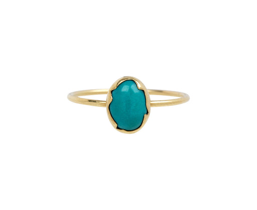 Sleeping Beauty Turquoise Egg Stacker Ring