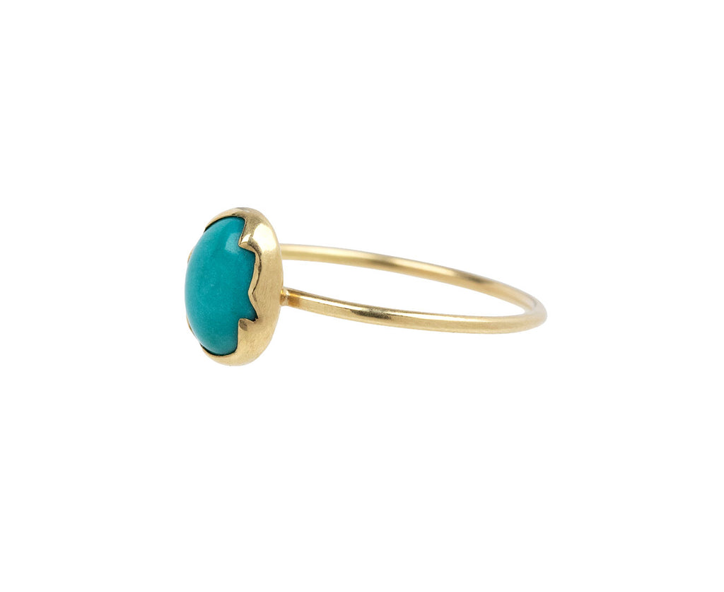 Sleeping Beauty Turquoise Egg Stacker Ring
