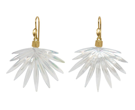 Mother-of-Pearl Fan Palms Earrings