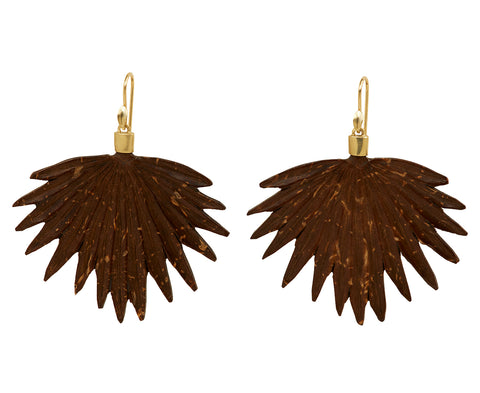 Annette Ferdinandsen Coconut Shell Fan Palms Earrings