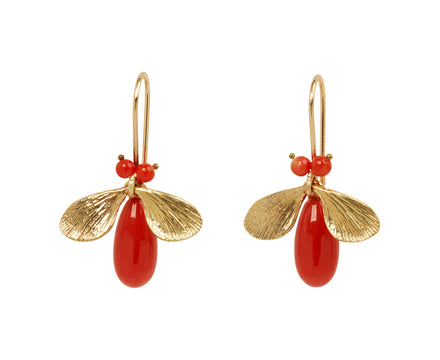 Annette Ferdinandsen Coral Jeweled Bug Earrings