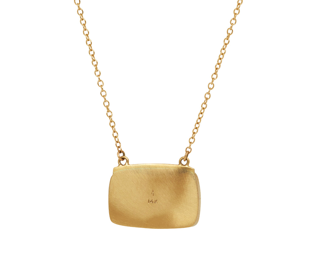 Annette Ferdinandsen Boulder Opal Rectangular Pendant Necklace - back