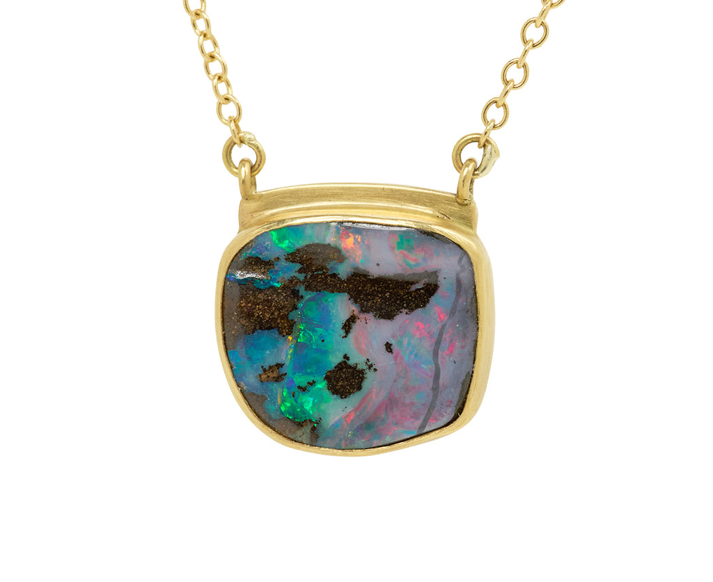 Annette Ferdinandsen Boulder Opal Roxy Pendant Necklace - Closeup