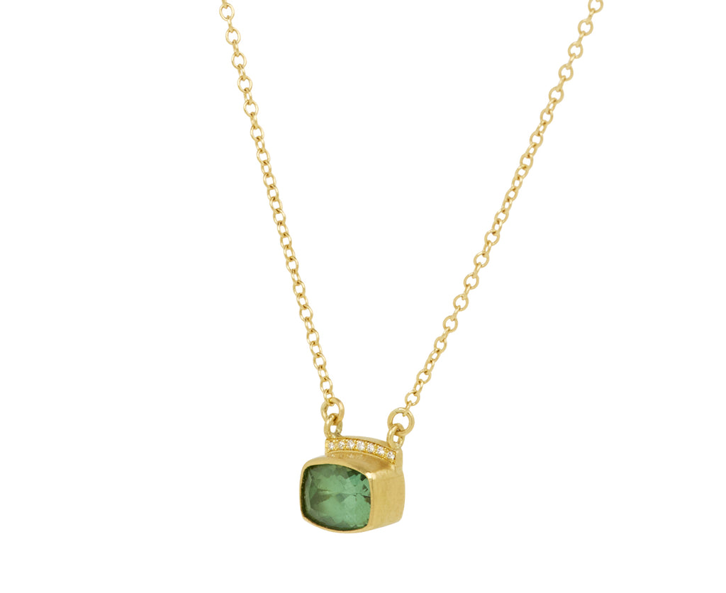 Annette Ferdinandsen Tourmaline and Diamond Roxy Pendant Necklace - Side VIew