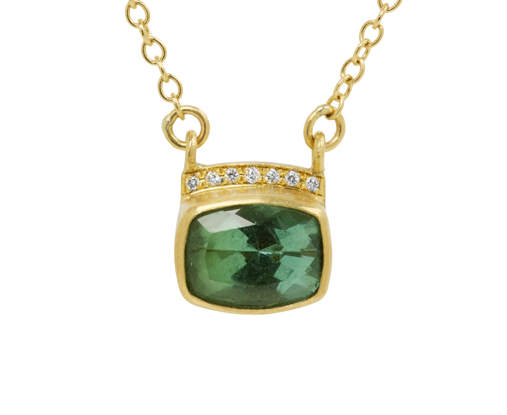 Annette Ferdinandsen Tourmaline and Diamond Roxy Pendant Necklace - Closeup