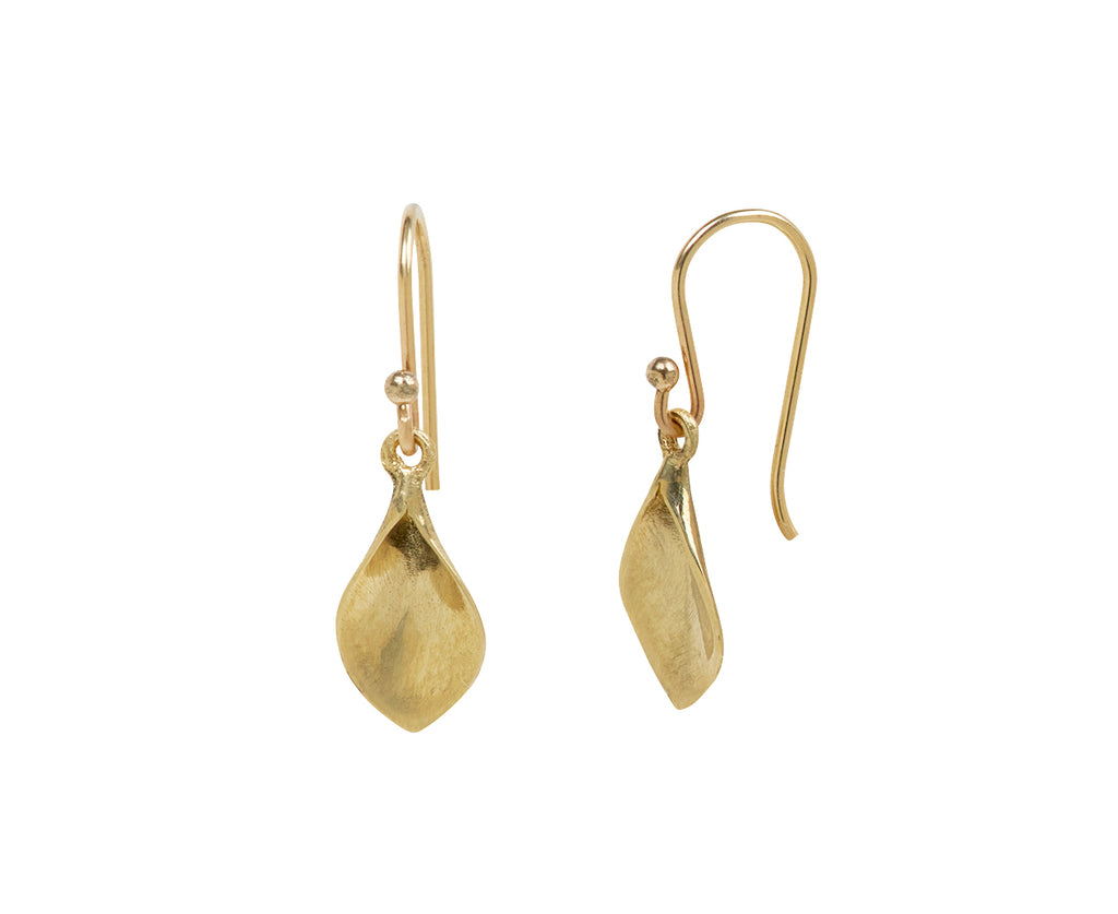 Annette Ferdinandsen Gold Petal Earrings - Side View