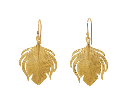 Annette Ferdinandsen Peacock Feather Earrings