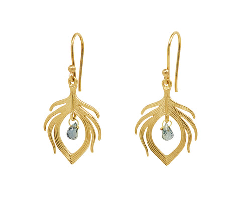 Annette Ferdinandsen Tiny Peacock Feather Earrings