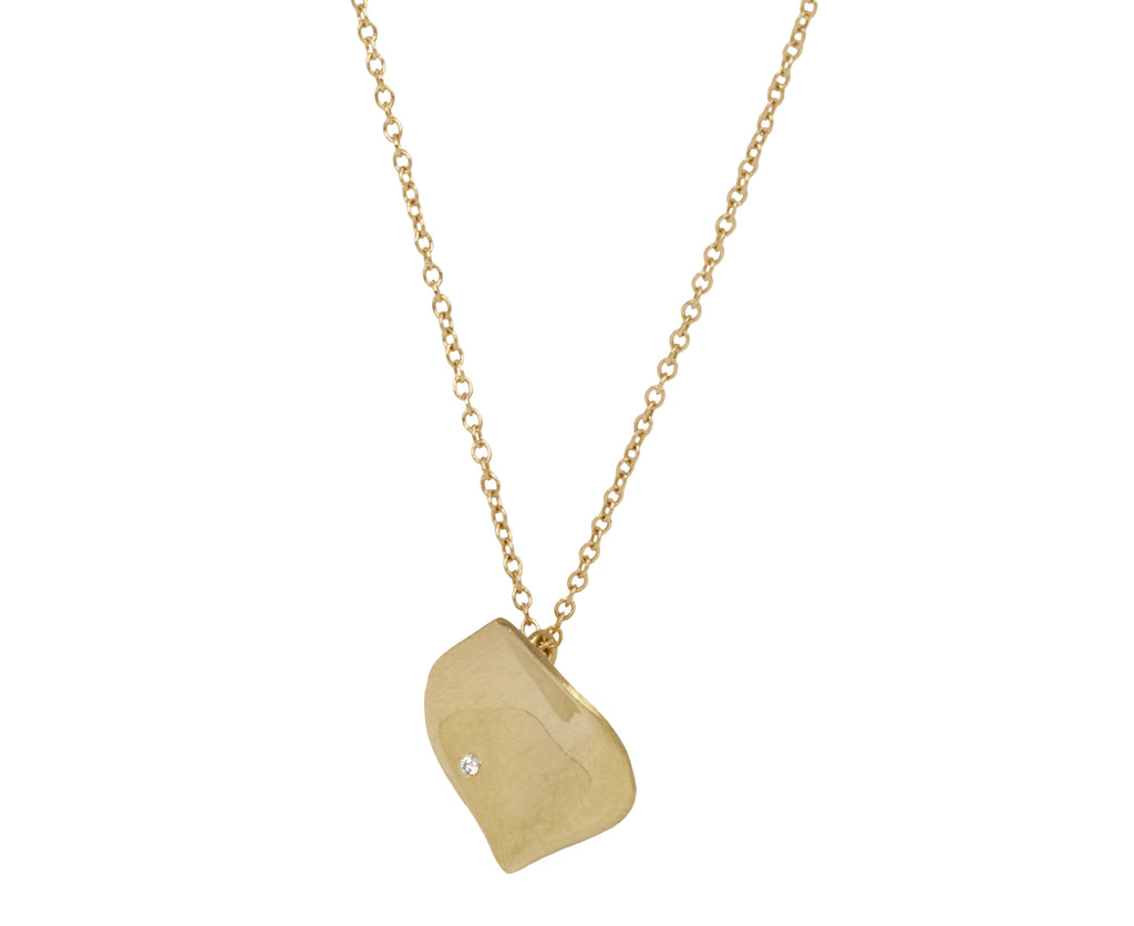 Small Rose Petal Pendant Necklace