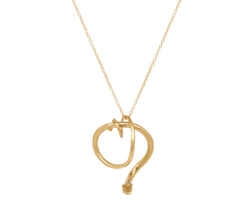 Diamond Eyed Serpent Pendant Necklace
