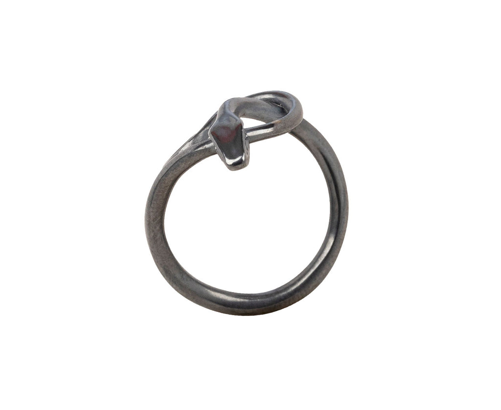 Oxidized Sterling Silver Serpent Ring