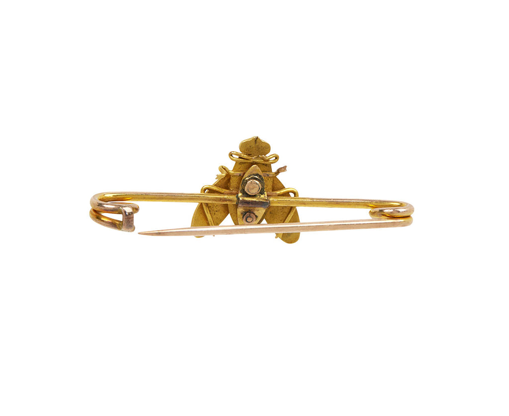 Coral and Pearl Fly Pin