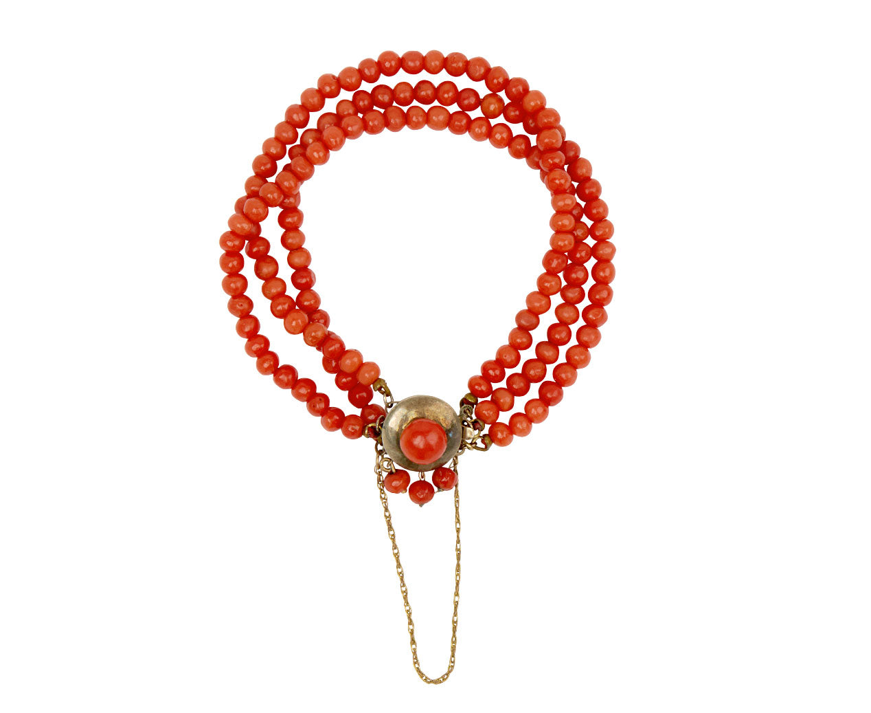 For Future Reference Vintage Coral Beaded Bracelet
