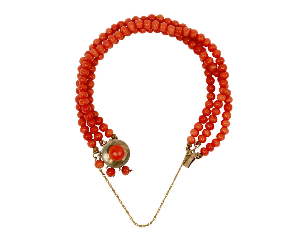 Coral Beaded Bracelet