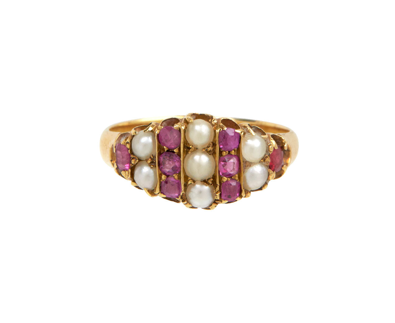 for Future Reference Vintage Ruby and Pearl Ring