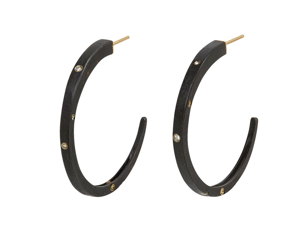 Large Diamond Hoop Earrings