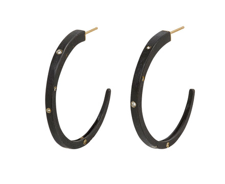 Large Diamond Hoop Earrings - TWISTonline 