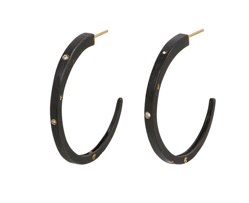 Large Diamond Hoop Earrings