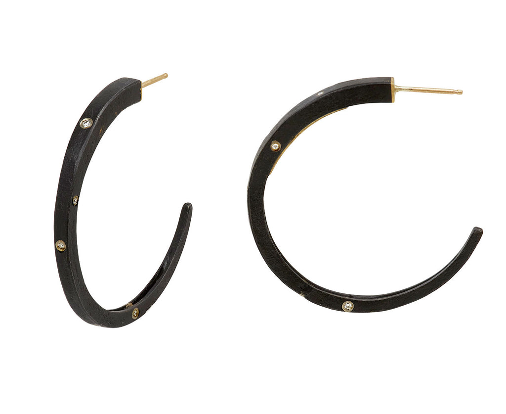 Large Diamond Hoop Earrings