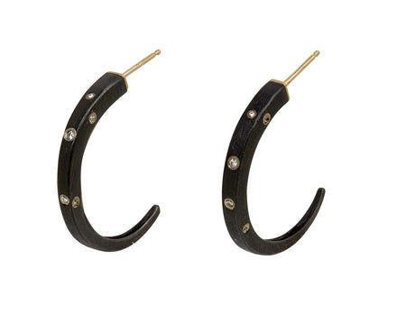 Small Diamond Hoop Earrings - TWISTonline 