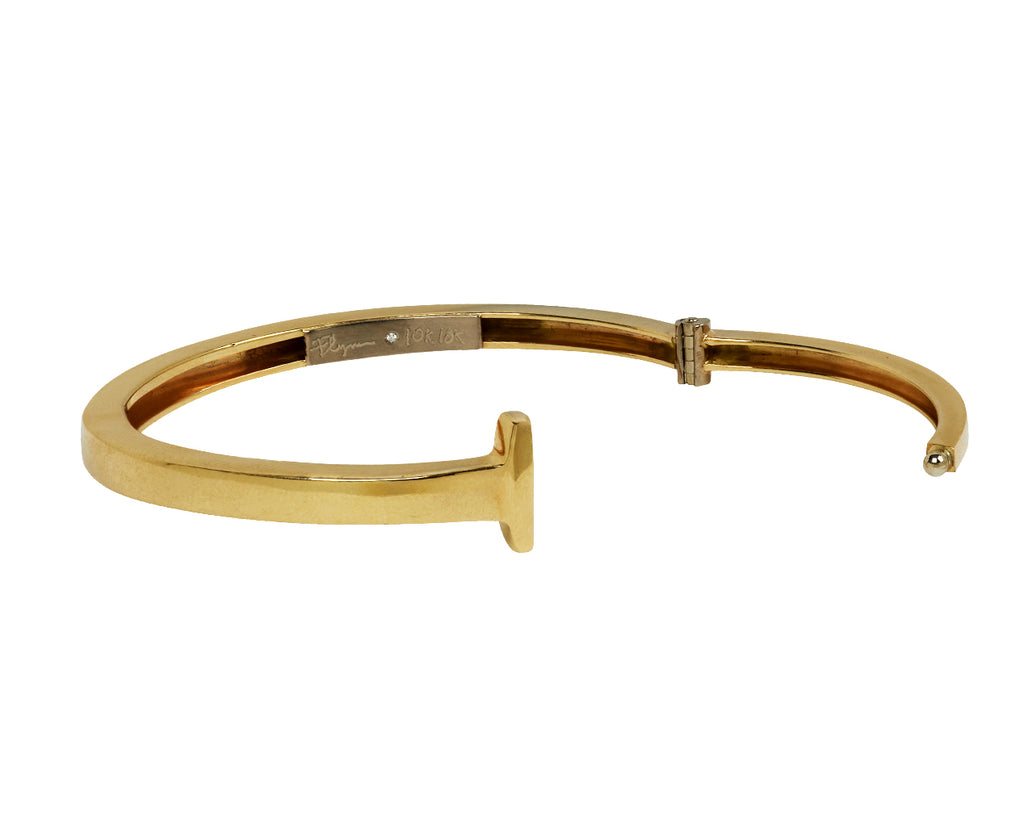 Polished Gold Nail Bracelet