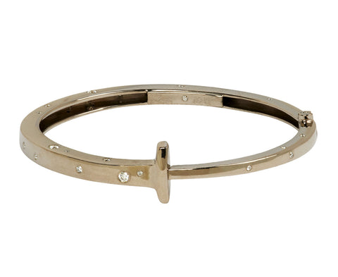 White Gold and Diamond Cascade Nail Bracelet - TWISTonline 