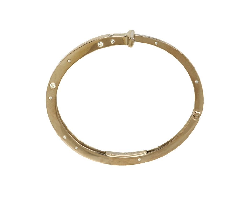 White Gold and Diamond Cascade Nail Bracelet