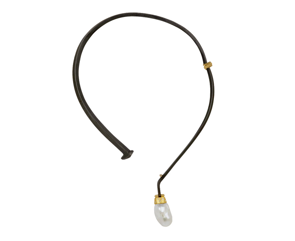 Pearl and Diamond Drop Collar Necklace