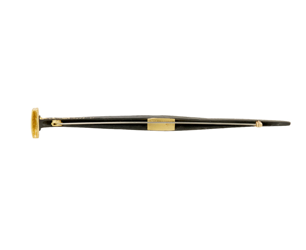 Diamond Head Gold Dust Brooch Pin