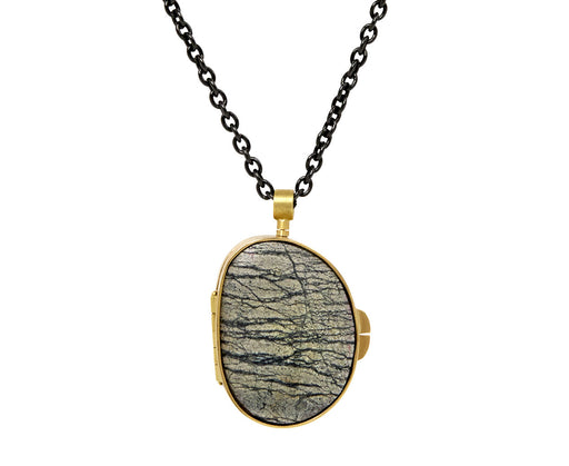Stone Locket Pendant Necklace