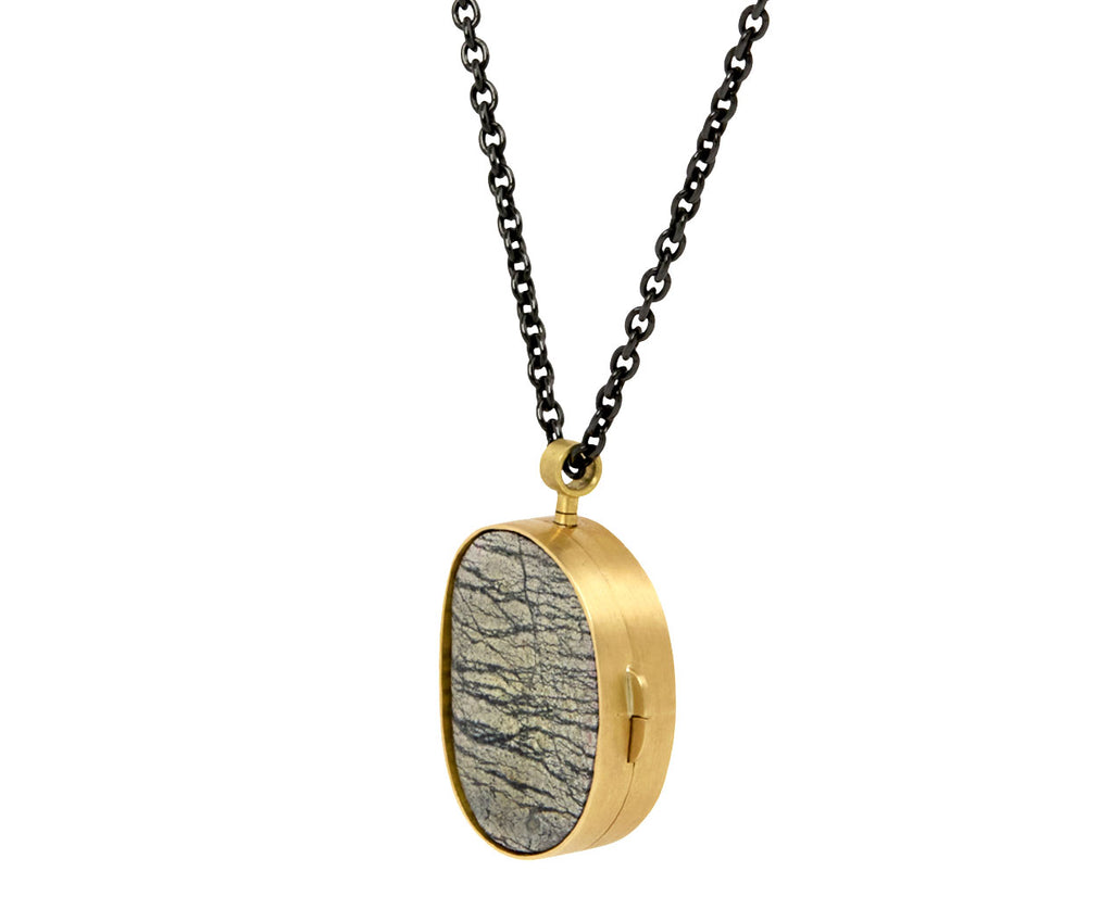 Stone Locket Pendant Necklace