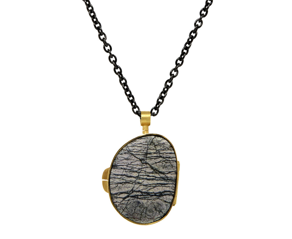 Stone Locket Pendant Necklace